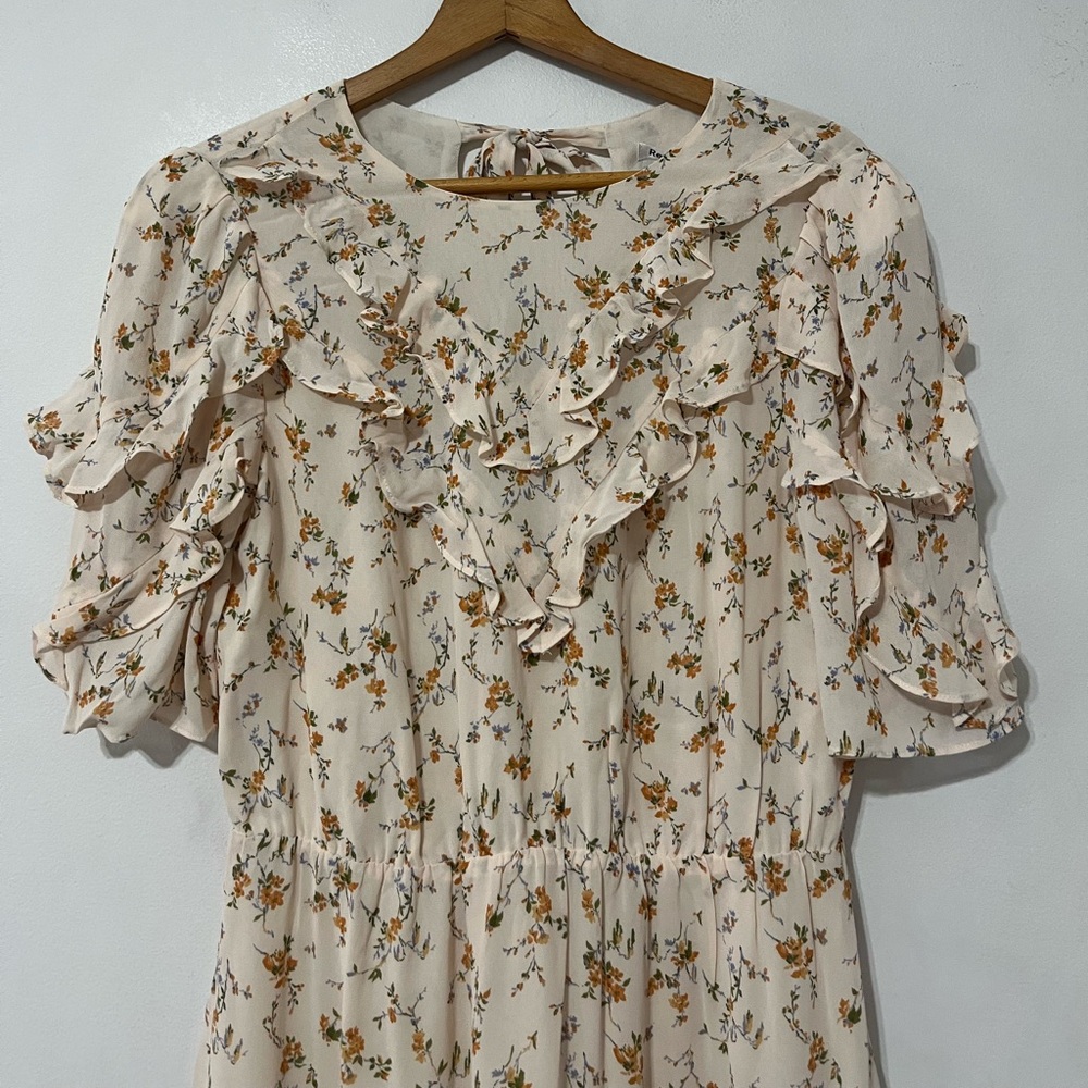 NWT Reformation Malachi Floral Mini Dress in Julius Cream Size 8 - Picture 9 of 11